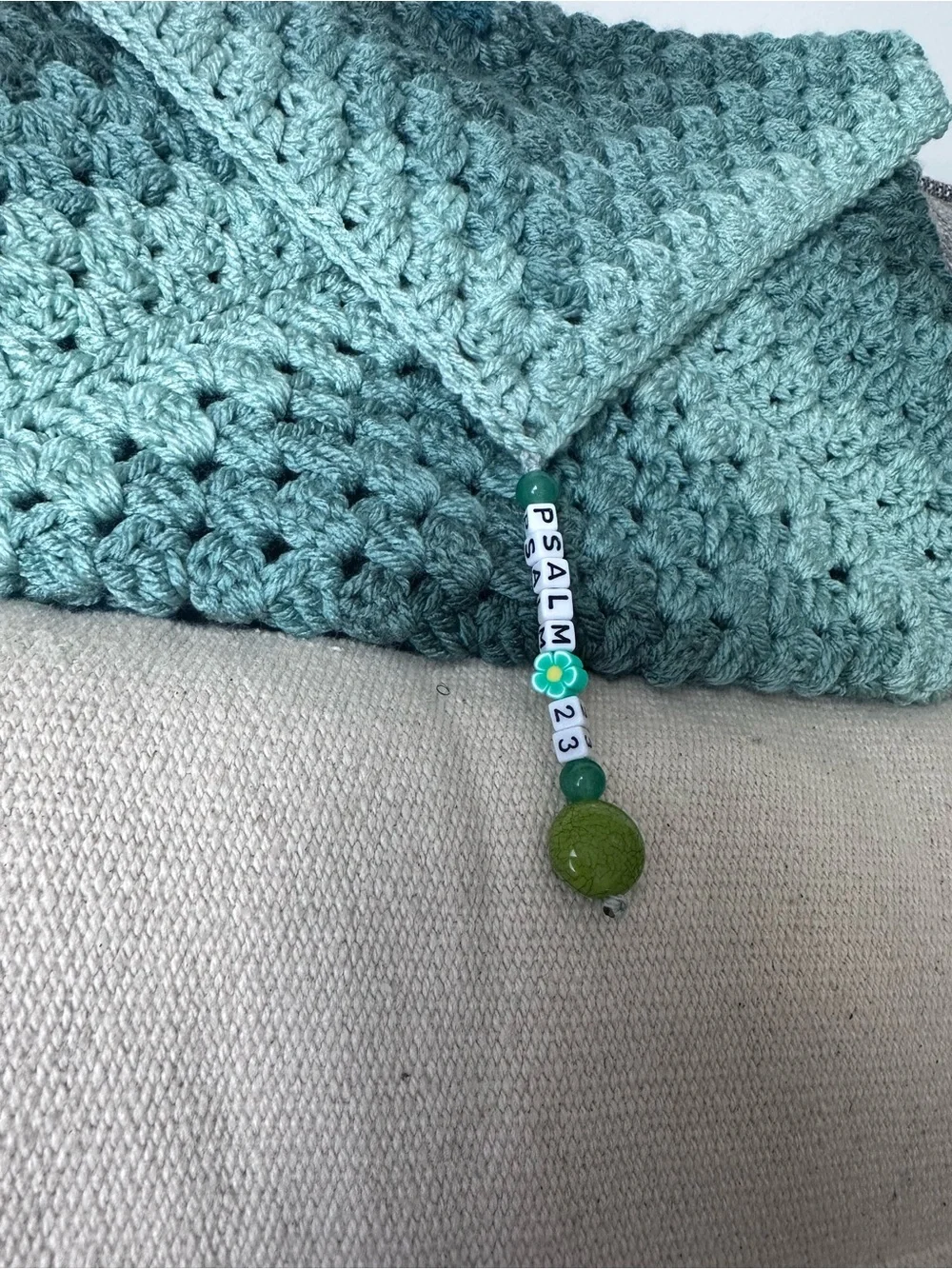Handmade Crochet Book/Bible/iPad Cover - Seafoam Green